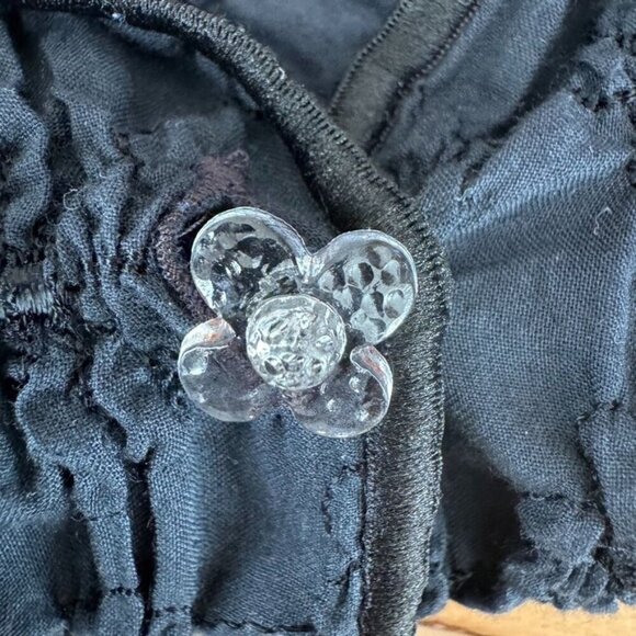 90s Vintage Tzeadle Design Room Button Front Long Sleeve Fitted Top Size Medium - Picture 11 of 13